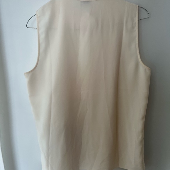 J.Crew cream colored ruffle tank blouse - Picture 4 of 4